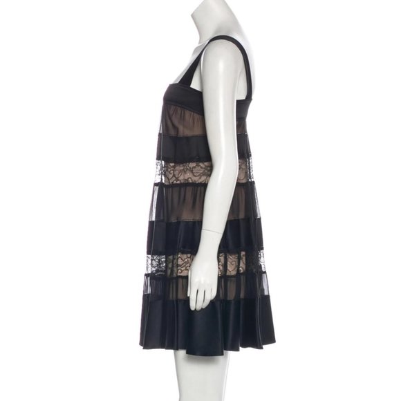 DIANE VON FURSTENBERG Abby Black Silk & Lace Dress - Picture 2 of 11